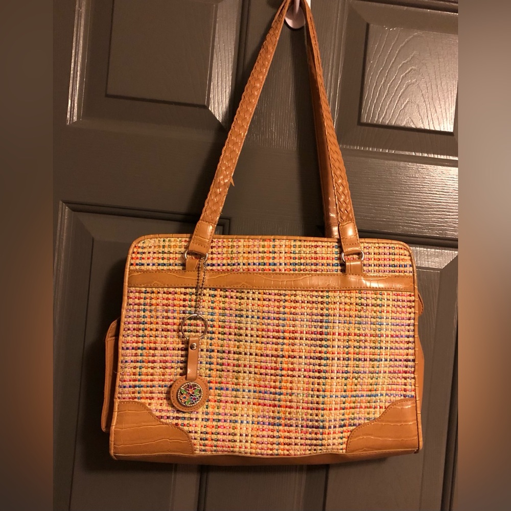 Bueno of Caifornia Straw Handbag Purse Tote Gal